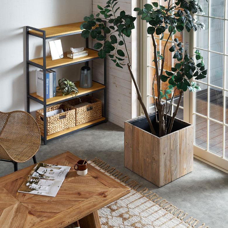 プランターカバー ウッド ボックス スクエア型 Lサイズ 10号用 インナーポット付き 底穴なし 外寸 43.5cm×43.5cm×43.5cm 木製 Botanique ボタニーク 鉢 a-51 | ブランド登録なし | 11