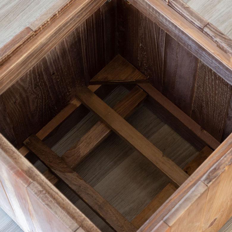 プランターカバー スクエア型 Mサイズ 7号用 鉢カバー プランツボックス ウッドボックス ヴィンテージ New おしゃれ 受け皿 西海岸 北欧 植木鉢カバー