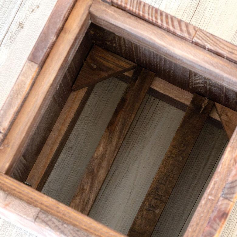 プランター カバー ウッド ボックス スクエア Sサイズ インナーポット付き 底穴なし 木製 5号 ボタニーク 鉢カバー 植木鉢 おしゃれ 西海岸 51167 | ブランド登録なし | 17