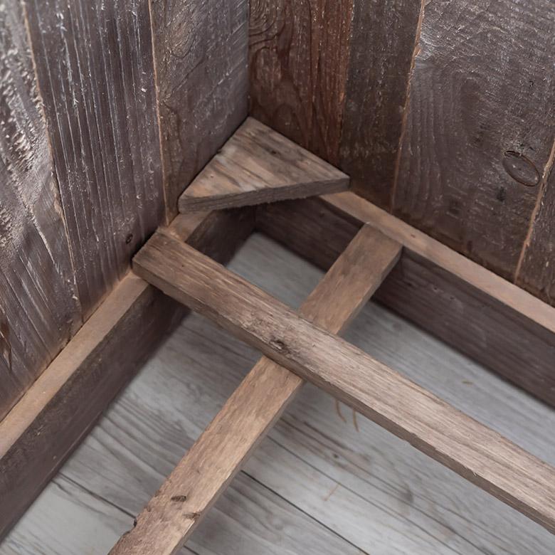 プランターカバー ウッド ボックス 長方形 3分割大 7号用×3 インナーポット付き 底穴なし 木製 外寸 幅93.5cm 奥行33.5cm 高さ35cm Botanique ボタニーク n-51 | ブランド登録なし | 07