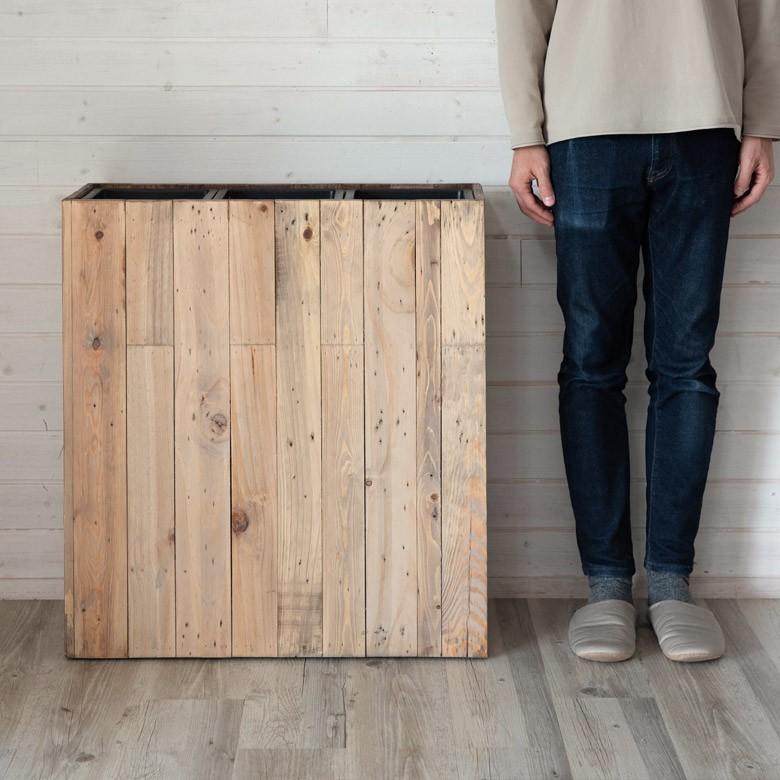 プランターカバー 長方形 3分割トール スクエア型 5号用 3連 インナーポット付 底穴なし 木製 鉢カバー プランツボックス ウッドボックス おしゃれ 西海岸 51171 | ブランド登録なし | 11