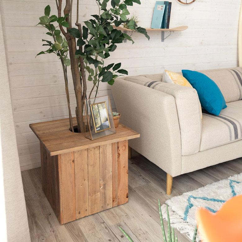 プランター テーブル プレート 正方形 カバー 蓋 ふた 天板 53.5cm L 木 製 ウッド 植木 鉢 植え テーブル サイド おしゃれ 北欧 家具 インテリア 西海岸 a-5 | ブランド登録なし | 08