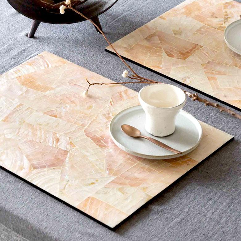 ランチョンマット シェル モザイク柄 パルシェ スクエア ランチマット プレースマット プレイスマット テーブルウェア 51177 | ブランド登録なし | 09