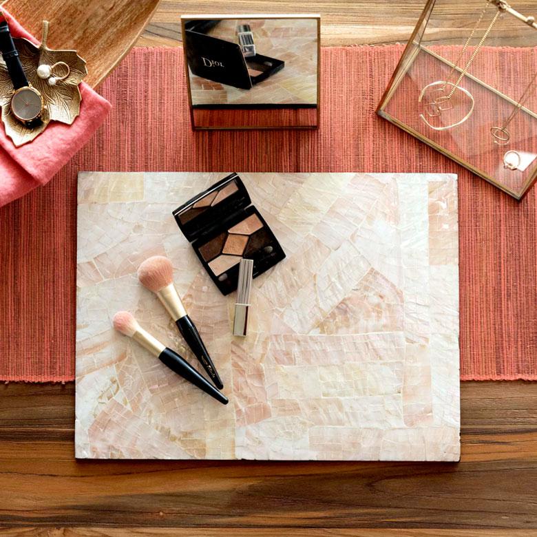 ランチョンマット シェル モザイク柄 パルシェ スクエア ランチマット プレースマット プレイスマット テーブルウェア 51177 | ブランド登録なし | 21