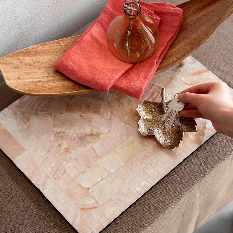 ランチョンマット シェル モザイク柄 パルシェ スクエア ランチマット プレースマット プレイスマット テーブルウェア 51177 | ブランド登録なし | 26