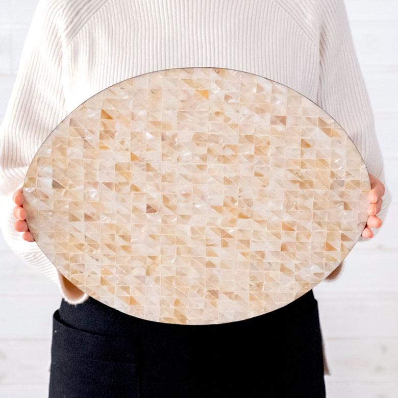 ランチョンマット シェル モザイク柄 パルシェ オーバル ランチマット プレースマット プレイスマット テーブルウェア 51179 | ブランド登録なし | 20