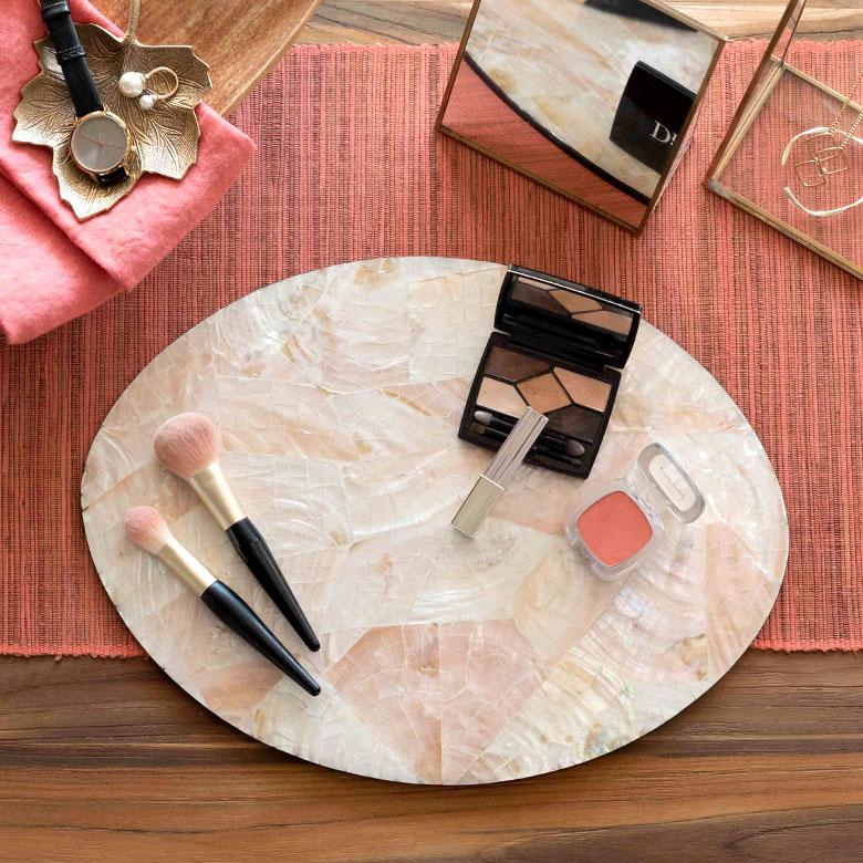 ランチョンマット シェル モザイク柄 パルシェ オーバル ランチマット プレースマット プレイスマット テーブルウェア 51179 | ブランド登録なし | 22