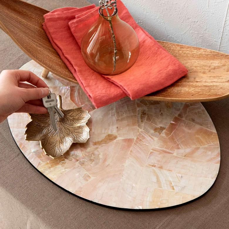 ランチョンマット シェル モザイク柄 パルシェ オーバル ランチマット プレースマット プレイスマット テーブルウェア 51179 | ブランド登録なし | 26