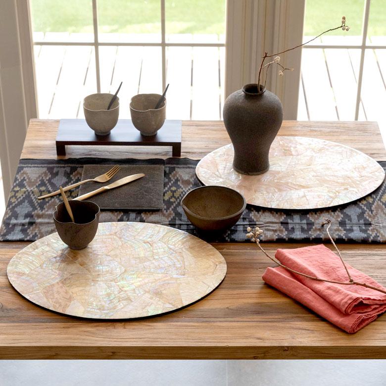 ランチョンマット シェル モザイク柄 パルシェ オーバル ランチマット プレースマット プレイスマット テーブルウェア 51179 | ブランド登録なし | 10