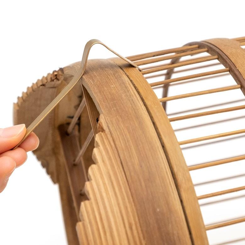 鳥かご 竹 バンブー ナチュラル Sサイズ フック 吊り下げ つりさげ バードケージ お洒落 おしゃれ オシャレ アンティーク 調 風 鳥籠 ハンギング 51189 | ブランド登録なし | 10