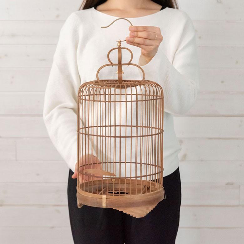 鳥かご 竹 バンブー ナチュラル Sサイズ フック 吊り下げ つりさげ バードケージ お洒落 おしゃれ オシャレ アンティーク 調 風 鳥籠 ハンギング 51189 | ブランド登録なし | 03