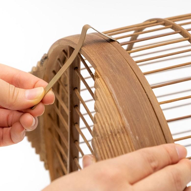 鳥かご 竹 バンブー ナチュラル Mサイズ フック 吊り下げ つりさげバードケージ お洒落 おしゃれ オシャレ アンティーク 調 風 鳥籠 ハンギング 51190 | ブランド登録なし | 10