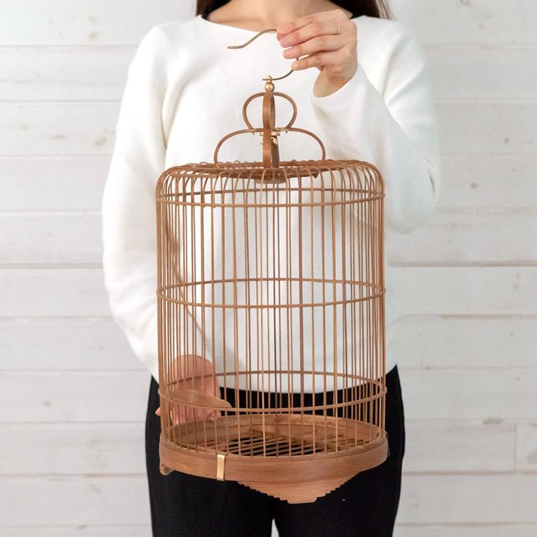 鳥かご 竹 バンブー ナチュラル Mサイズ フック 吊り下げ つりさげバードケージ お洒落 おしゃれ オシャレ アンティーク 調 風 鳥籠 ハンギング 51190 | ブランド登録なし | 03