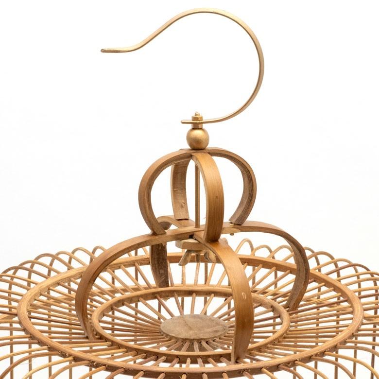 鳥かご 竹 バンブー ナチュラル Mサイズ フック 吊り下げ つりさげバードケージ お洒落 おしゃれ オシャレ アンティーク 調 風 鳥籠 ハンギング 51190 | ブランド登録なし | 05
