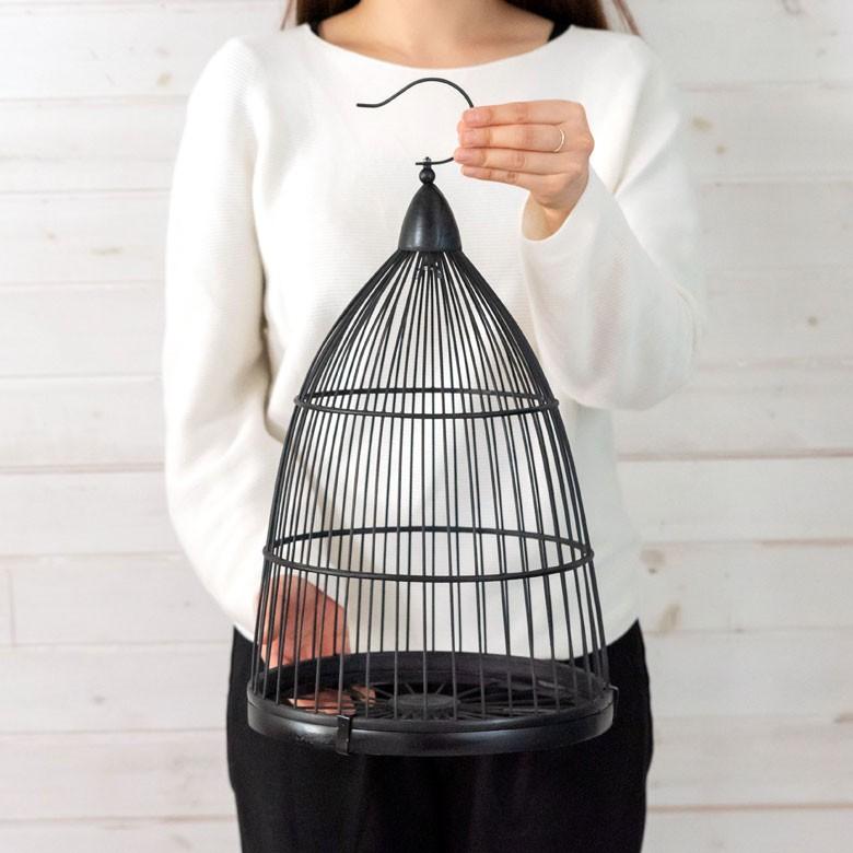 鳥かご 竹 バンブー 黒 ブラック Sサイズ フック 吊り下げ つり 鳥かご 竹 バンブー 黒 ブラック Sサイズ フック 吊り下げ つり