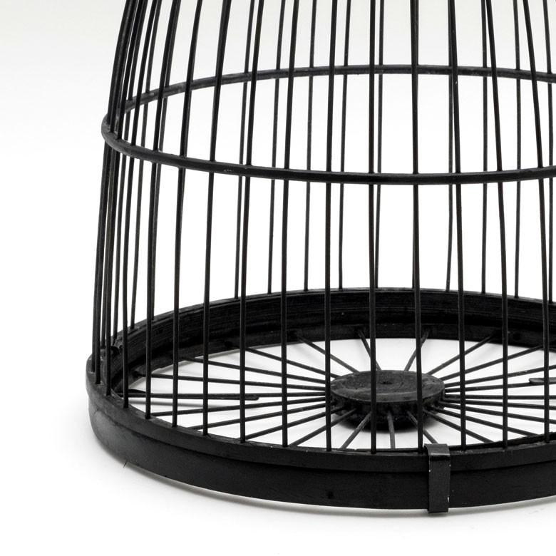 鳥かご 竹 バンブー 黒 ブラック Mサイズ フック 吊り下げ つり