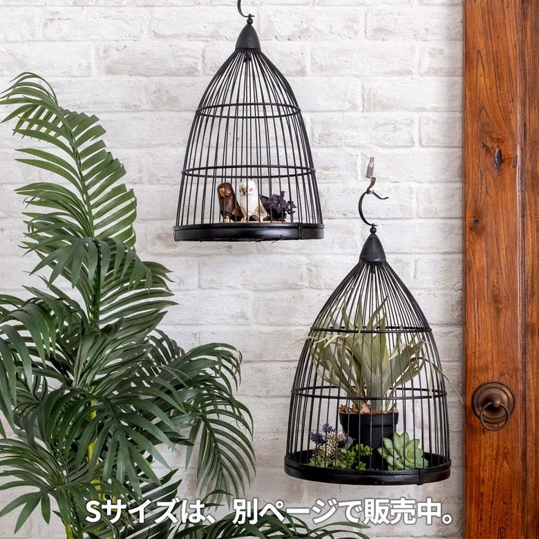 鳥かご 竹 バンブー 黒 ブラック Mサイズ フック 吊り下げ つりさげ バードケージ お洒落 おしゃれ オシャレ アンティーク 調 風 鳥籠 ハンギング 51192 | ブランド登録なし | 10