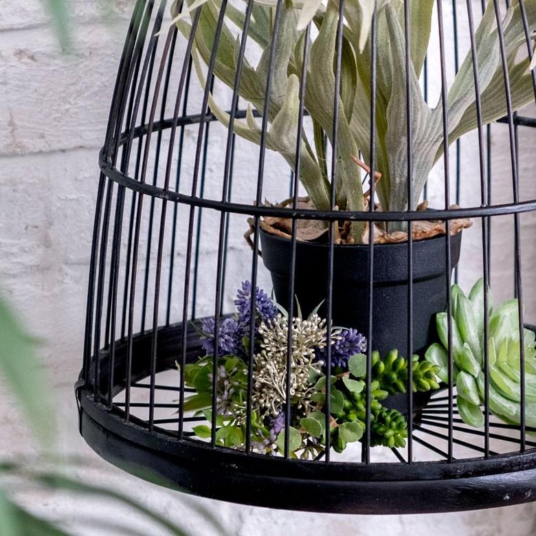 鳥かご 竹 バンブー 黒 ブラック Mサイズ フック 吊り下げ つりさげ バードケージ お洒落 おしゃれ オシャレ アンティーク 調 風 鳥籠 ハンギング 51192 | ブランド登録なし | 15