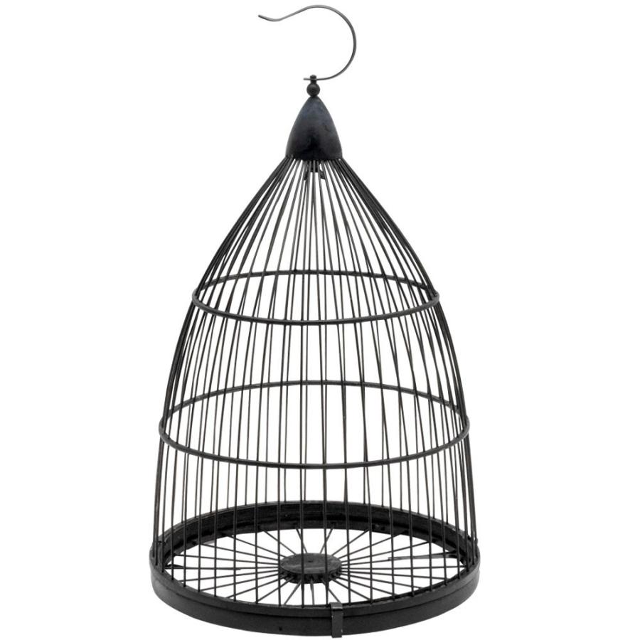鳥かご 竹 バンブー 黒 ブラック Mサイズ フック 吊り下げ つりさげ バードケージ お洒落 おしゃれ オシャレ アンティーク 調 風 鳥籠 ハンギング 51192 | ブランド登録なし | 16