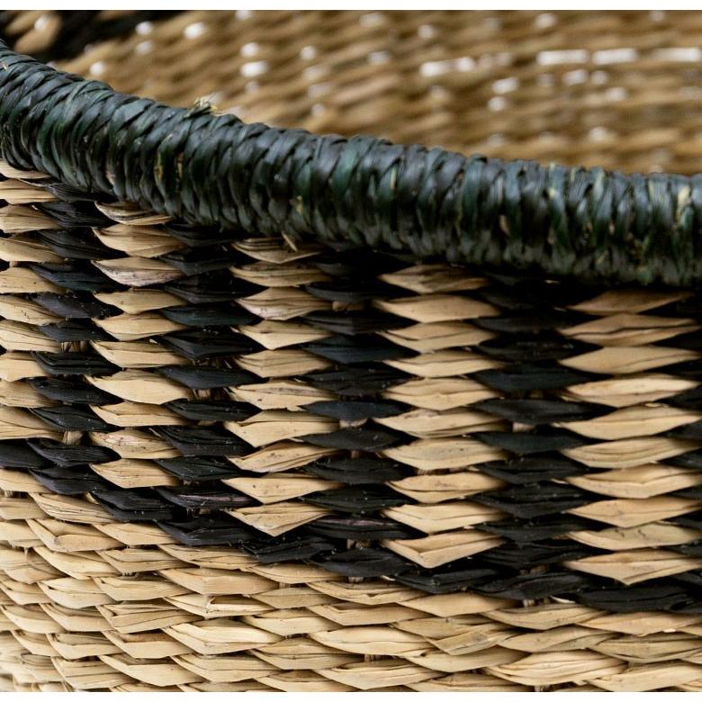 カゴ 収納 カゴバスケット カゴバッグ Sサイズ シーグラス製 ラウンドバスケット 収納ボックス かご収納 収納バスケット 籠 アジアン おしゃれ 51193 | ブランド登録なし | 01