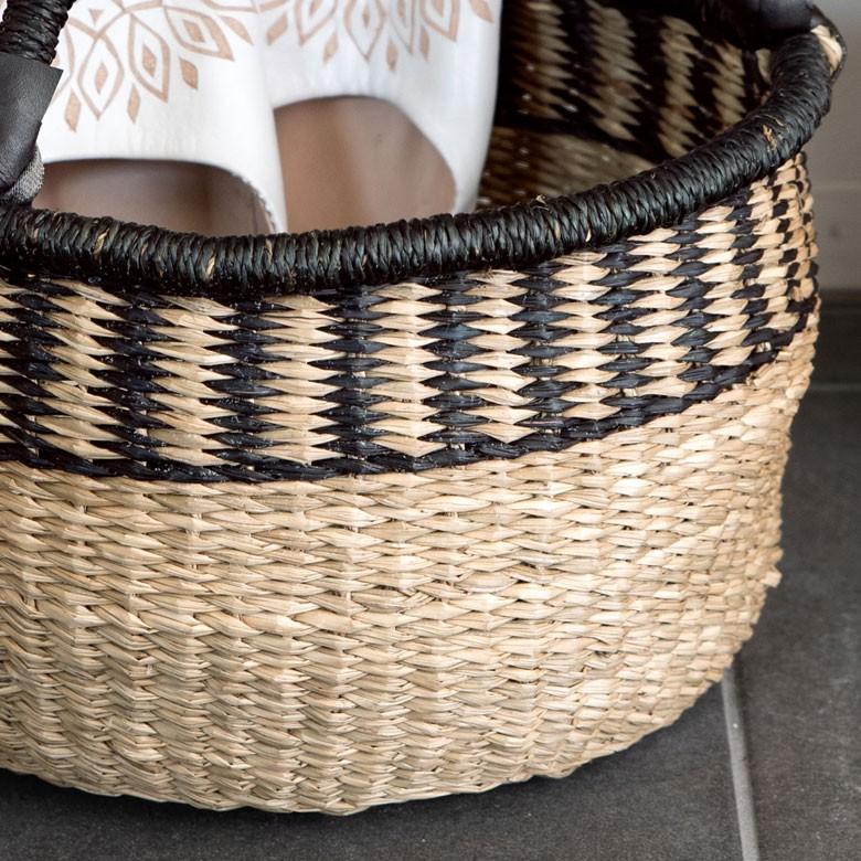 カゴ 収納 カゴバスケット カゴバッグ Sサイズ シーグラス製 ラウンドバスケット 収納ボックス かご収納 収納バスケット 籠 アジアン おしゃれ 51193 | ブランド登録なし | 11