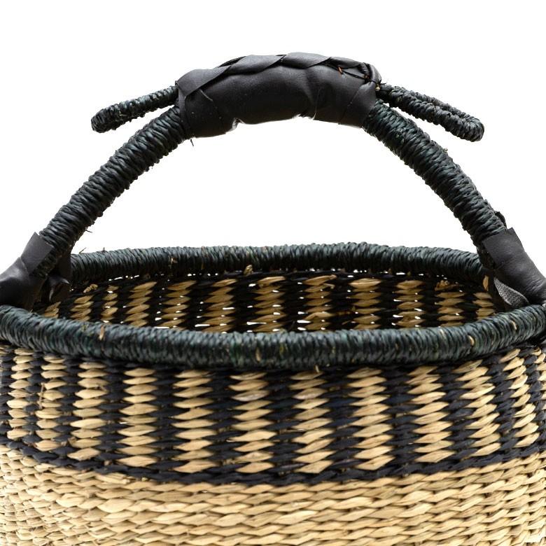 カゴ 収納 カゴバスケット カゴバッグ Sサイズ シーグラス製 ラウンドバスケット 収納ボックス かご収納 収納バスケット 籠 アジアン おしゃれ 51193 | ブランド登録なし | 12