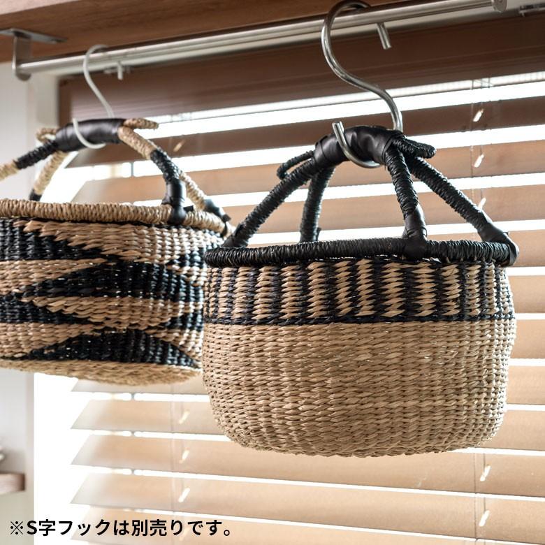 カゴ 収納 カゴバスケット カゴバッグ Sサイズ シーグラス製 ラウンドバスケット 収納ボックス かご収納 収納バスケット 籠 アジアン おしゃれ 51193 | ブランド登録なし | 05