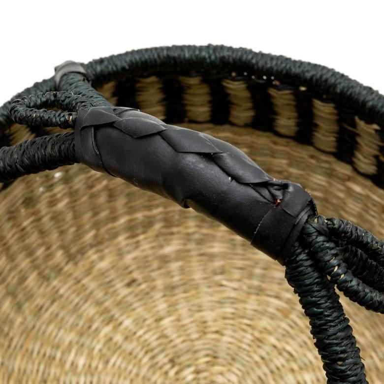 カゴ 収納 バスケット 持ち手付き カゴバッグ Mサイズ シーグラス製 ラウンドバスケット 収納ボックス かご収納 アジアン おしゃれ 51194 | ブランド登録なし | 14