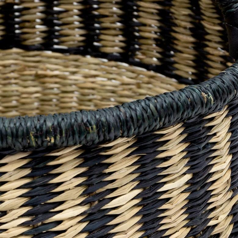 カゴ 収納 バスケット 持ち手付き カゴバッグ Mサイズ シーグラス製 ラウンドバスケット 収納ボックス かご収納 アジアン おしゃれ 51194 | ブランド登録なし | 15