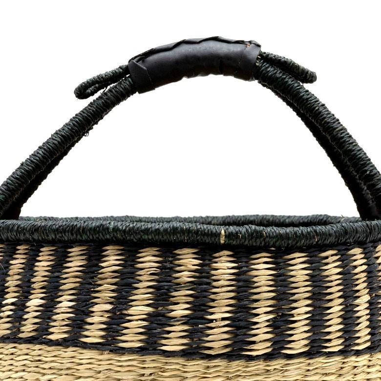 カゴ 収納 バスケット 持ち手付き カゴバッグ Lサイズ シーグラス製 ラウンドバスケット 収納ボックス かご収納 アジアン おしゃれ 5119 | ブランド登録なし | 14