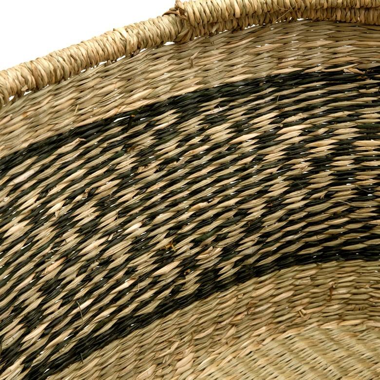 カゴ 収納 バスケット 持ち手付き カゴバッグ オーバル型 チェツク柄 シーグラス製 収納ボックス かご収納 アジアン おしゃれ 51200 | ブランド登録なし | 14