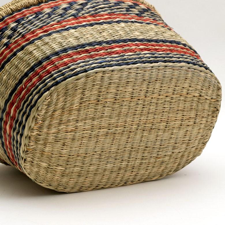 カゴ 収納 バスケット 持ち手付き カゴバッグ オーバル型 ミックス柄 シーグラス製 収納ボックス かご収納 アジアン おしゃれ 51201 | ブランド登録なし | 14