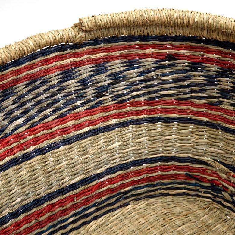 カゴ 収納 バスケット 持ち手付き カゴバッグ オーバル型 ミックス柄 シーグラス製 収納ボックス かご収納 アジアン おしゃれ 51201 | ブランド登録なし | 15