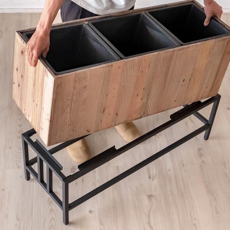 プランタースタンド 33.5×93.5×33.5 Mサイズ 7号用 3連型 トリプル フラワースタンド ブラック アイアン  屋内 屋外 ガーデニング 51208 | ブランド登録なし | 14