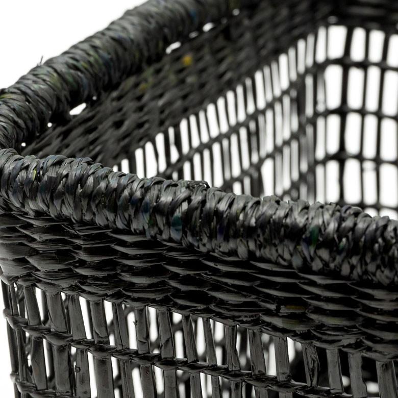 バスケット かご シーグラス 透かし編みバスケット ブラック Mサイズ 幅22cm スクエア 透かし編み 小物収納 かご かごバスケット 収納かご アジアン雑貨 51214 | ブランド登録なし | 10