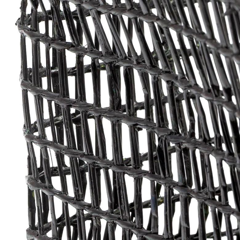 バスケット かご シーグラス 透かし編みバスケット ブラック XLサイズ 幅47cm スクエア 透かし編み 小物収納 かご かごバスケット 収納かご アジアン雑貨 51216 | ELEMENTS（インテリア） | 01