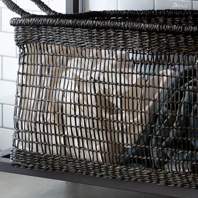 バスケット かご シーグラス 透かし編みバスケット ブラック XLサイズ 幅47cm スクエア 透かし編み 小物収納 かご かごバスケット 収納かご アジアン雑貨 51216 | ELEMENTS（インテリア） | 11