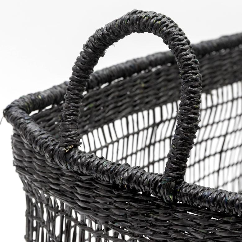 バスケット かご シーグラス 透かし編みバスケット ブラック XLサイズ 幅47cm スクエア 透かし編み 小物収納 かご かごバスケット 収納かご アジアン雑貨 51216 | ELEMENTS（インテリア） | 08