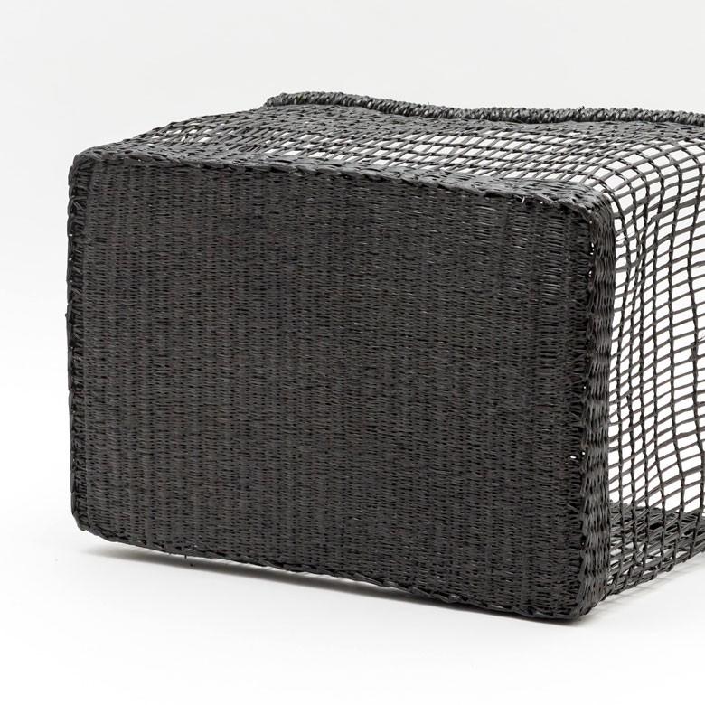 バスケット かご シーグラス 透かし編みバスケット ブラック XLサイズ 幅47cm スクエア 透かし編み 小物収納 かご かごバスケット 収納かご アジアン雑貨 51216 | ELEMENTS（インテリア） | 09