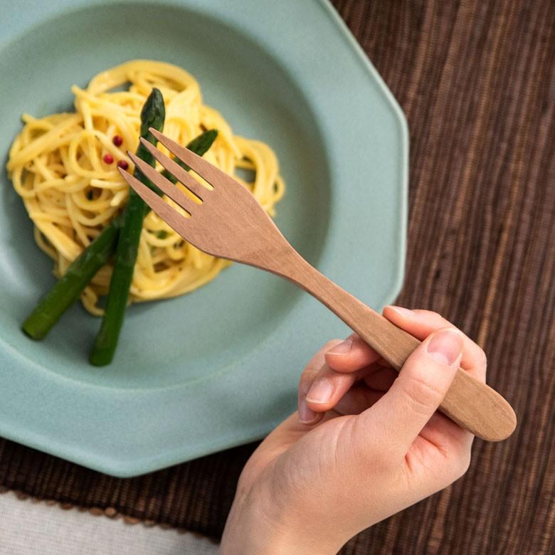 ディナーフォーク フォーク 育てる木のカトラリー 天然木 ロンガンウッド 竜眼 無塗装 ハンドメイド キッチン おしゃれ アジアン インテリア 雑貨 51225 | ブランド登録なし | 01