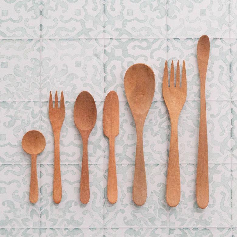 ディナーフォーク フォーク 育てる木のカトラリー 天然木 ロンガンウッド 竜眼 無塗装 ハンドメイド キッチン おしゃれ アジアン インテリア 雑貨 51225 | ブランド登録なし | 07