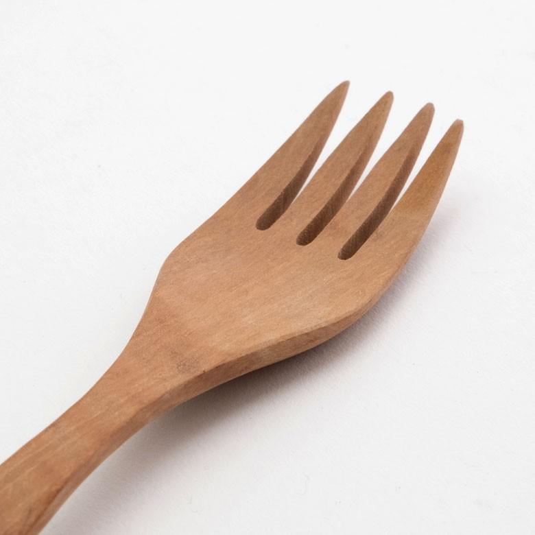 ディナーフォーク フォーク 育てる木のカトラリー 天然木 ロンガンウッド 竜眼 無塗装 ハンドメイド キッチン おしゃれ アジアン インテリア 雑貨 51225 | ブランド登録なし | 09