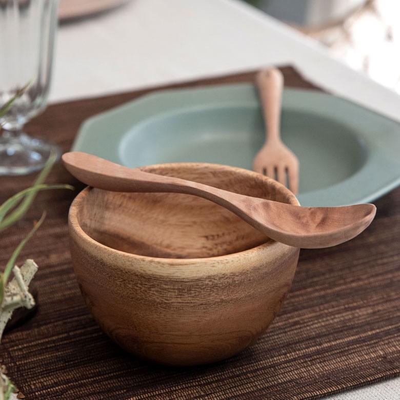 ディナースプーン スプーン 育てる木のカトラリー 天然木 ロンガンウッド 竜眼 無塗装 ハンドメイド キッチン  おしゃれ アジアン インテリア 雑貨 51226 | ブランド登録なし | 03