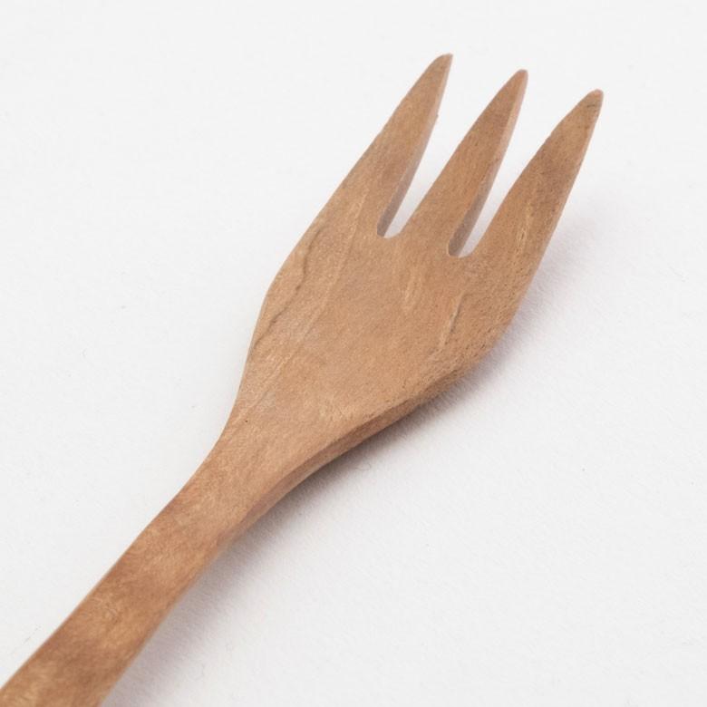 デザートフォーク フォーク 育てる木のカトラリー 天然木 ロンガンウッド 竜眼 無塗装 ハンドメイド キッチン  おしゃれ アジアン インテリア 雑貨 51227 | ブランド登録なし | 09