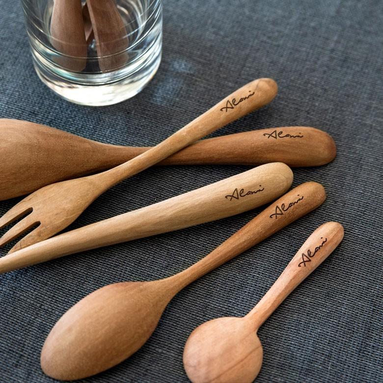 ティースプーン スプーン 育てる木のカトラリー 天然木 ロンガンウッド 竜眼 無塗装 ハンドメイド キッチン  おしゃれ アジアン インテリア 雑貨 51228 | ブランド登録なし | 06