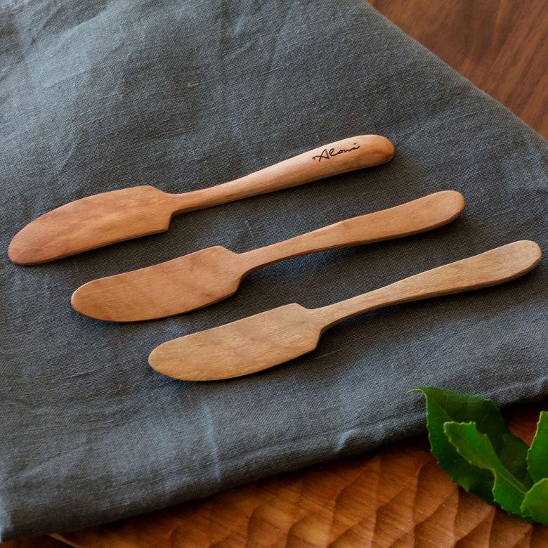 バターナイフ 育てる木のカトラリー 天然木 ロンガンウッド 竜眼 無塗装 ハンドメイド キッチン雑貨 おしゃれ アジアン雑貨 インテリア雑貨 51229 | ブランド登録なし