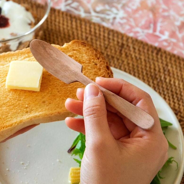 バターナイフ 育てる木のカトラリー 天然木 ロンガンウッド 竜眼 無塗装 ハンドメイド キッチン雑貨 おしゃれ アジアン雑貨 インテリア雑貨 51229 | ブランド登録なし | 01