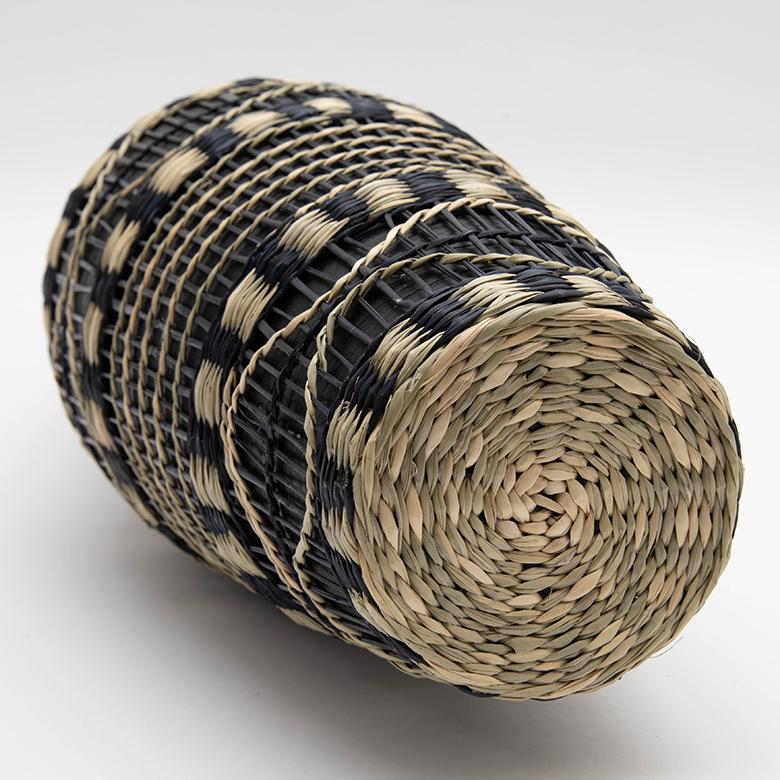 フラワーベース バンブー製 シーグラス製 水入れ不可 壺型 花瓶 花びん 花器 ドライフラワー アートプランツ フェイクグリーン BOHO トライバル 51231 | ブランド登録なし | 13