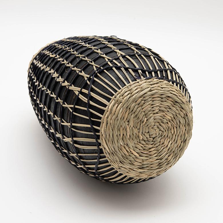 フラワーベース バンブー製 シーグラス製 水入れ不可 壺型 花瓶 花びん 花器 ドライフラワー アートプランツ フェイクグリーン BOHO トライバル 51233 | ブランド登録なし | 13