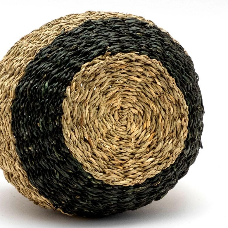 プランターカバー ゴミ箱 バスケット かご シーグラス Sサイズ ブラック 黒 収納バスケット 収納かご 小物入れ 51238 | ブランド登録なし | 07